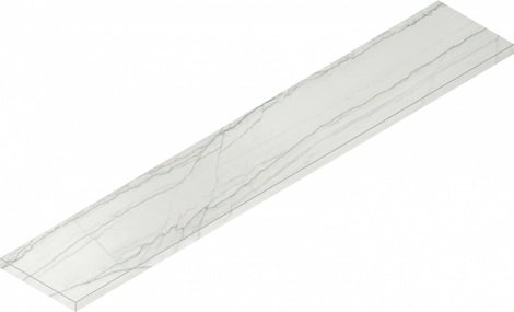 Ступень Charme Advance Floor Project Platinum White угловая левая 33x160