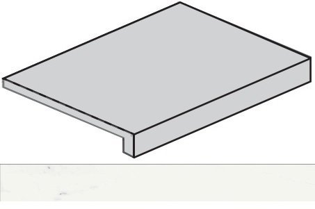 Ступень Charme Deluxe Floor Project Bianco Michelangelo Scalino Frontale 33x120