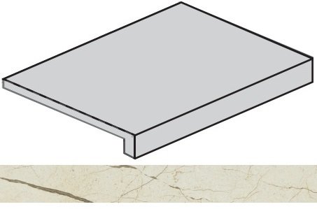 Ступень Charme Deluxe Floor Project Cream River Scalino Frontale 33x80