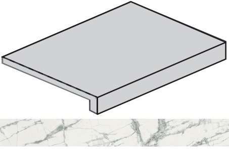 Ступень Charme Deluxe Floor Project Invisible White Scalino Angolare Dx 33x160
