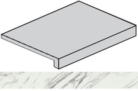 Ступень Charme Deluxe Floor Project Statuario Fantastico Scalino Frontale 33x160