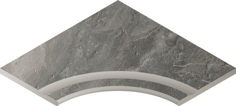Угол Charme Deluxe X2 Grigio Orobico Бортик с выемкой угловой закругленный 30 60x60