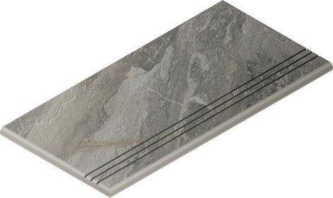 Ступень Charme Deluxe X2 Grigio Orobico закругленная грип левая 30x60
