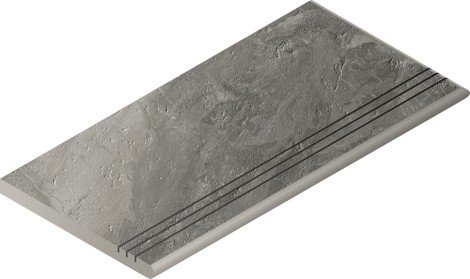Ступень Charme Deluxe X2 Grigio Orobico закругленная грип правая 30x60