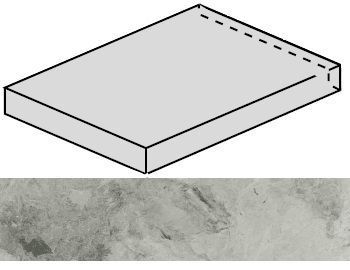 Ступень Charme Extra Floor Project Silver угловая левая 33x60