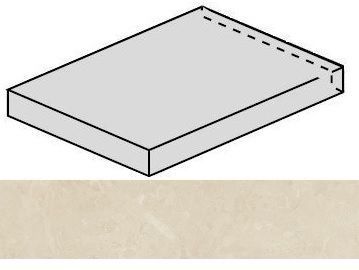 Ступень Genesis Moon White угловая левая 33x120