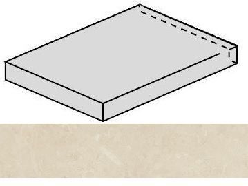 Ступень Genesis Moon White угловая левая 33x60