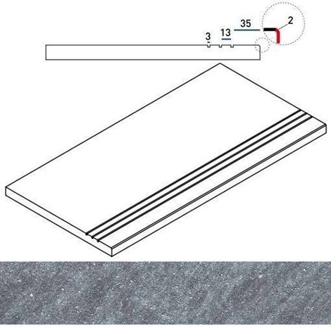 Керамогранит Genesis X2 Jupiter Silver Бортик грип 30x60
