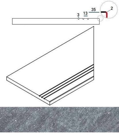 Угол Genesis X2 Jupiter Silver Бортик грип правый 30x60