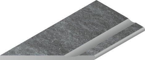 Угол Genesis X2 Jupiter Silver Бортик с выемкой закругленный правый 30x60