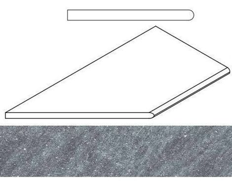 Угол Genesis X2 Jupiter Silver Бортик закругленный левый 30x60