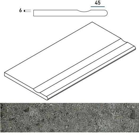 Керамогранит Genesis X2 Saturn Grey Бортик с выемкой закругленный 30x60