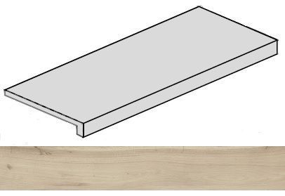 Ступень Loft Magnolia угловая правая 33x160