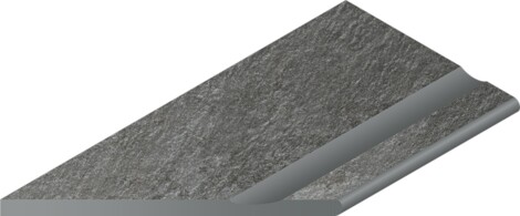 Угол Magma X2 Graphite Бортик с выемкой закругленный левый 30x60