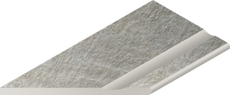 Угол Magma X2 Silver Бортик с выемкой закругленный левый 30x60