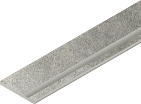 Угол Magma X2 Silver Бортик с выемкой закругленный правый 30x120