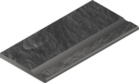 Керамогранит Materia X2 Бортик Закругленный с выемкой Titanio 30x60