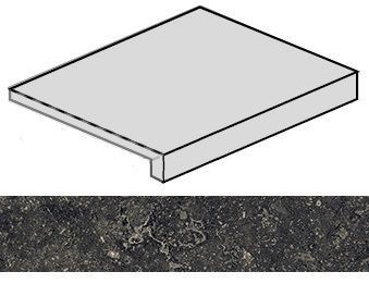 Ступень Room Black Stone угловая правая Патинированный 33x60