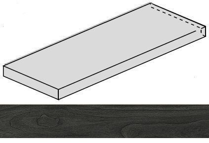 Ступень Room Black Wood угловая левая Патинированный 33x120