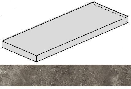 Ступень Room Grey Stone угловая левая Патинированный 33x120