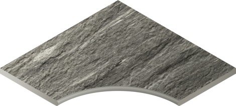 Угол Skyfall X2 Grigio Alpino Бортик угловой закругленный 30 60x60