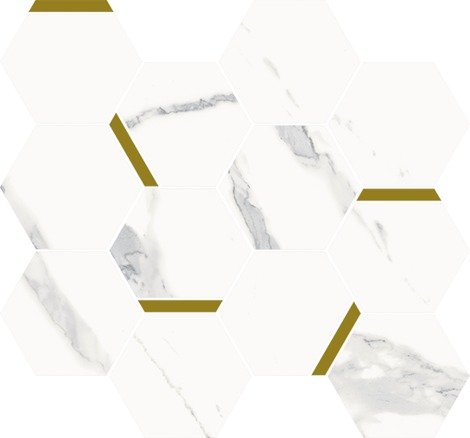 Мозаика Stellaris Statuario White Mosaico Chic