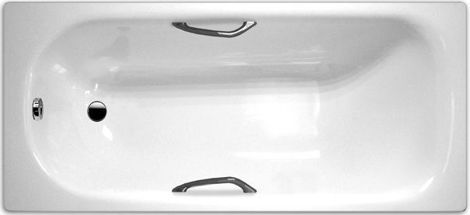 Kaldewei Form Plus 312 170x70 ванна стальная, без ножек, с отверстиями для ручек, белая фото 1
