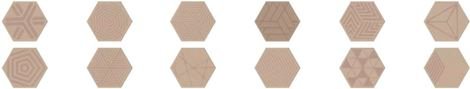 Декор Агуста оранжевый матовый 5,2x6 фото 1