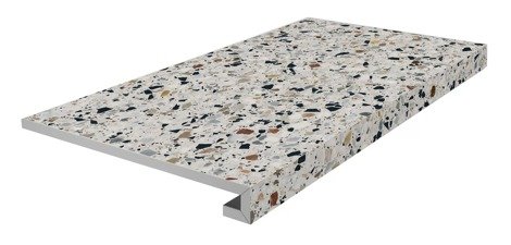 Ступень Бричиола фронтальная клееная белый матовый обрезной 33x60