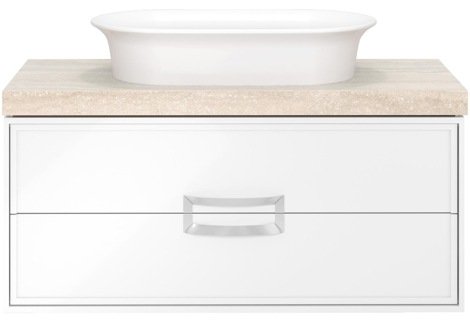 Kerama Marazzi Canaletto 100 Тумба под раковину подвесная, белая матовая фото 1