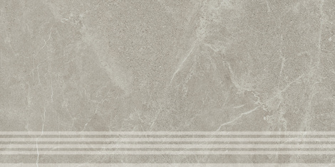 Ступень Эстерель серый светлый матовый обрезной фронтальная 30x60