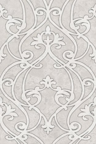 Декор Ферони серый светлый матовый 20x30 фото 1