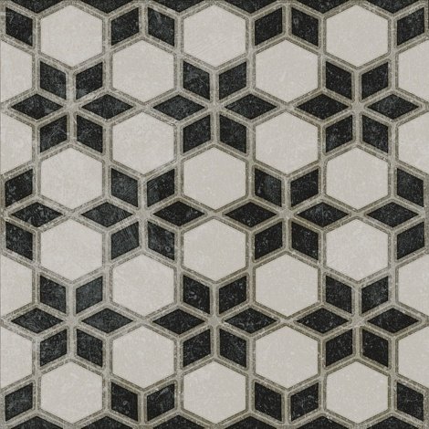 Декор Фреджио 4 черно-белый 20x20