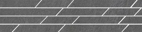 Бордюр Гренель серый темный мозаичный 9,8x46,8