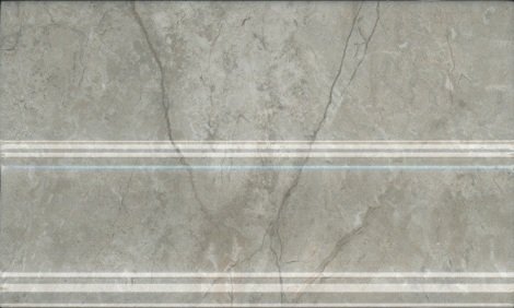 Плинтус Кантата серый светлый глянцевый 15x25