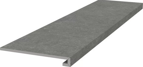 Ступень Касабланка клееная фронтальная серый темный матовый обрезной 33x119,5