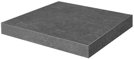 Ступень Касабланка клееная угловая антрацит матовый обрезной 33x33