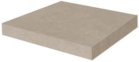 Ступень Касабланка клееная угловая бежевый светлый матовый обрезной 33x33