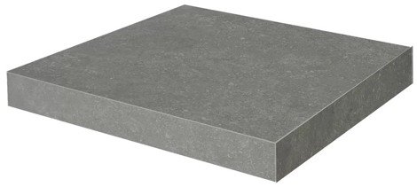 Ступень Касабланка клееная угловая серый темный матовый обрезной 33x33