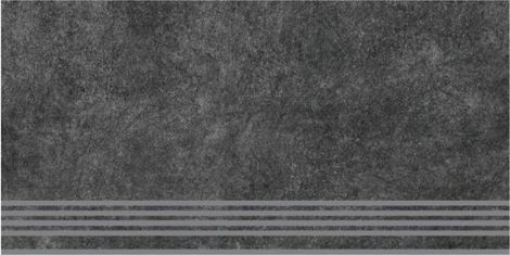 Ступень Королевская дорога обрезной черный 30x60
