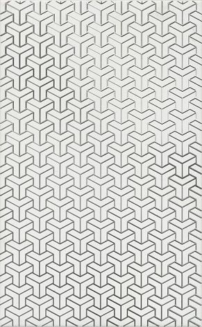 Декор Ломбардиа белый 25x40