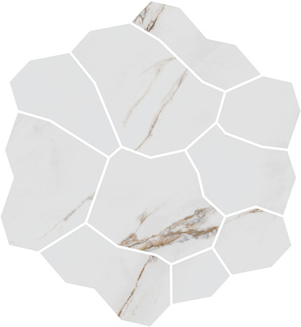 Декор Марсель наборный белый матовыйобрезной 31,5x34,2