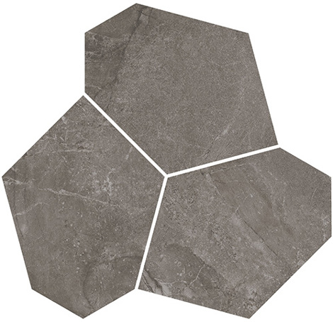 Декор Марсель наборный серый матовый обрезной 25,5x26,5