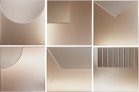 Декор Пикассо медь глянцевый структура 20x20