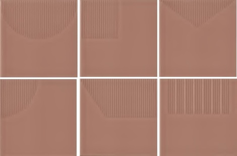 Плитка Пикассо коричневый светлый глянцевый структура 20x20