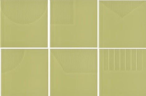 Плитка Пикассо зеленый светлый глянцевый структура 20x20