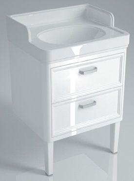 Kerama Marazzi Pompei Тумба под раковину Pompei 60, напольная, 2 ящика, белый фото 1