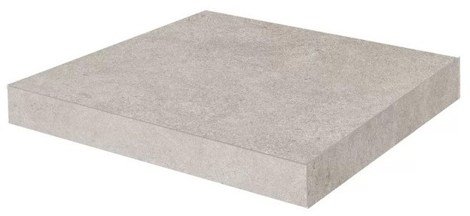 Ступень Портленд угловая клееная серый светлый матовый обрезной 33x33