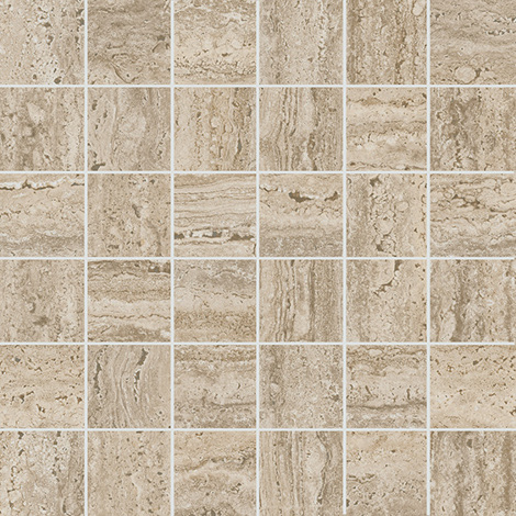 Мозаика Про Травертин Декор мозаичный бежевый матовый обрезной KMD2MSA009GR