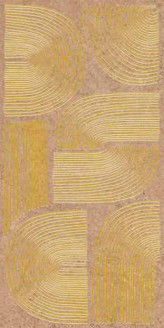 Декор Руссильон оранжевый светлый матовый обрезной 30x60